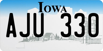 IA license plate AJU330