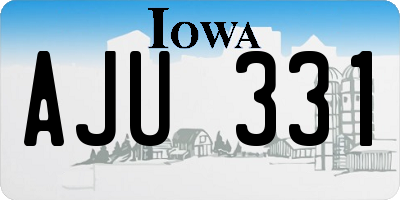 IA license plate AJU331