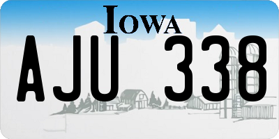 IA license plate AJU338