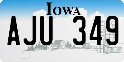 IA license plate AJU349