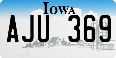 IA license plate AJU369