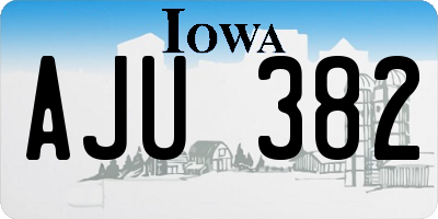 IA license plate AJU382