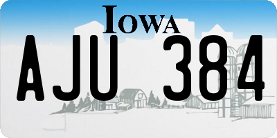 IA license plate AJU384