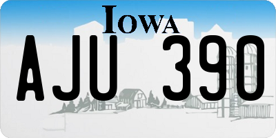 IA license plate AJU390