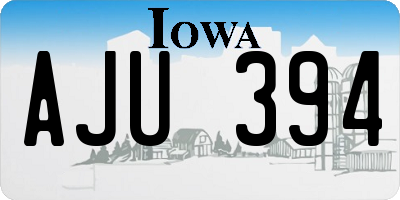 IA license plate AJU394