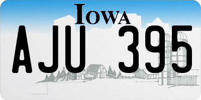 IA license plate AJU395