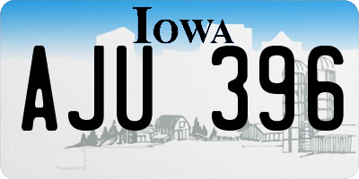 IA license plate AJU396