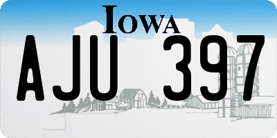 IA license plate AJU397
