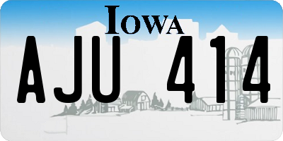 IA license plate AJU414