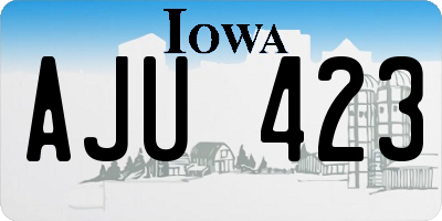 IA license plate AJU423