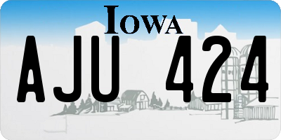 IA license plate AJU424