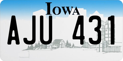 IA license plate AJU431