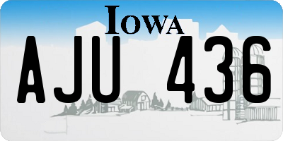 IA license plate AJU436