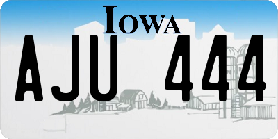 IA license plate AJU444