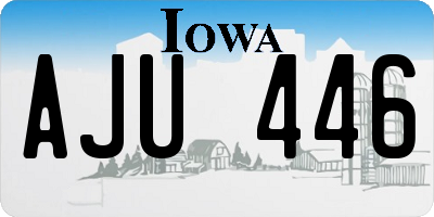 IA license plate AJU446