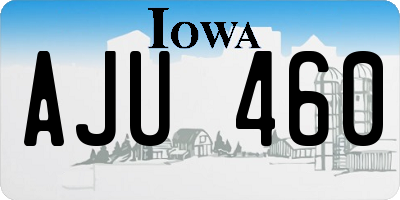 IA license plate AJU460
