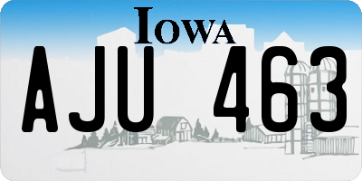 IA license plate AJU463