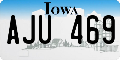 IA license plate AJU469