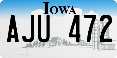 IA license plate AJU472