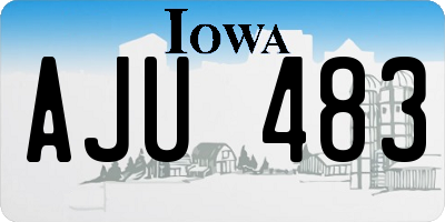 IA license plate AJU483