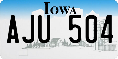 IA license plate AJU504
