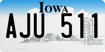 IA license plate AJU511