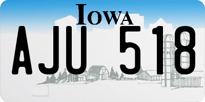 IA license plate AJU518
