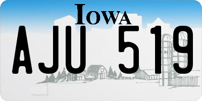 IA license plate AJU519