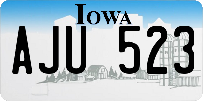 IA license plate AJU523