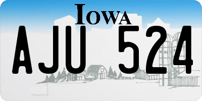 IA license plate AJU524