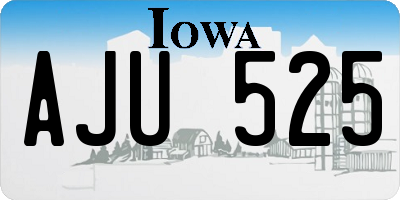 IA license plate AJU525