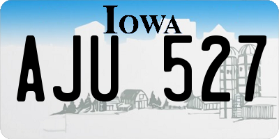 IA license plate AJU527
