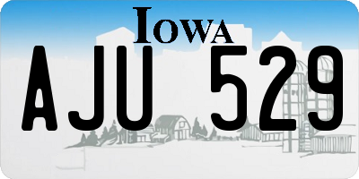 IA license plate AJU529