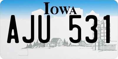 IA license plate AJU531