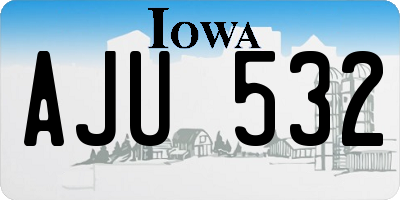 IA license plate AJU532