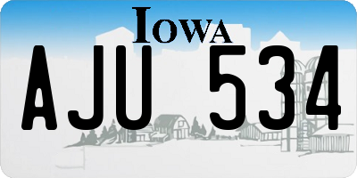 IA license plate AJU534