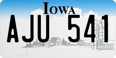 IA license plate AJU541