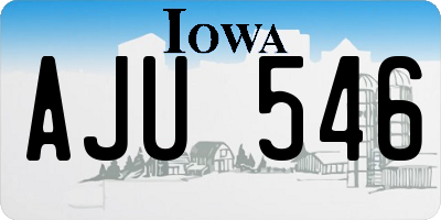 IA license plate AJU546