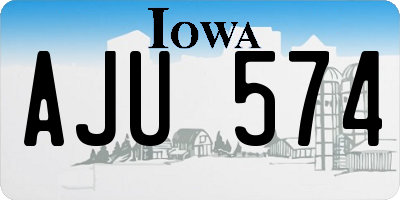 IA license plate AJU574