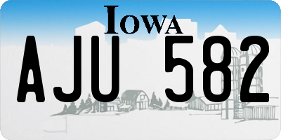 IA license plate AJU582