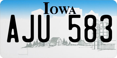 IA license plate AJU583
