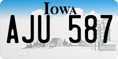 IA license plate AJU587
