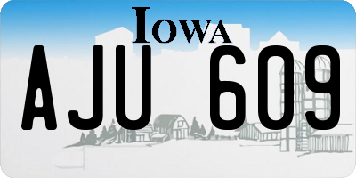 IA license plate AJU609