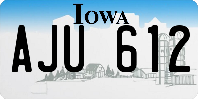 IA license plate AJU612
