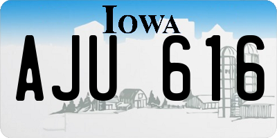IA license plate AJU616