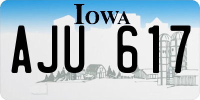 IA license plate AJU617