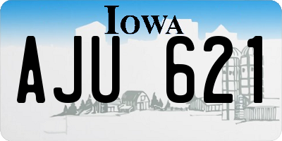 IA license plate AJU621