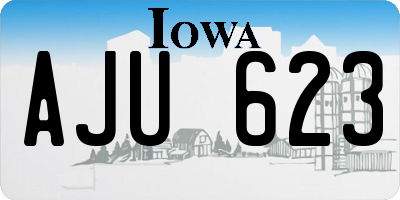 IA license plate AJU623
