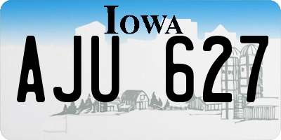 IA license plate AJU627