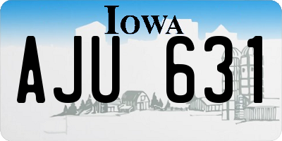 IA license plate AJU631